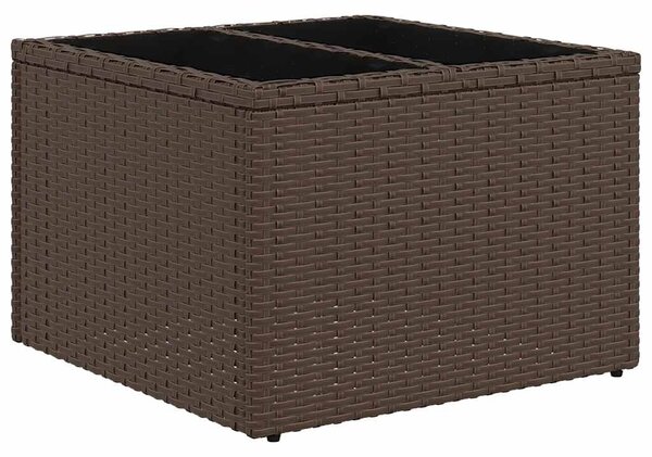 6 db barna polyrattan kerti kanapégarnitúra párnákkal