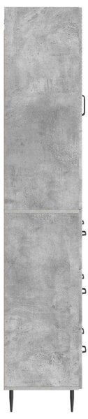 Szekrény szett 2 pcs Betonszürke 66 x 34,5 x 90 cm Szerelt Fa