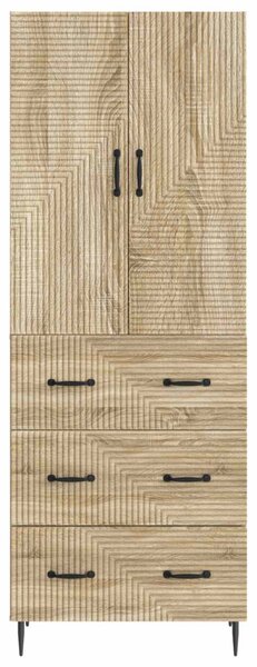 Szekrény szett 2 pcs Sonoma Tölgy 66 x 34,5 x 90 cm Szerelt Fa