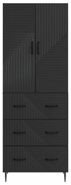 Szekrény szett 2 pcs Fekete 66 x 34,5 x 90 cm Szerelt Fa