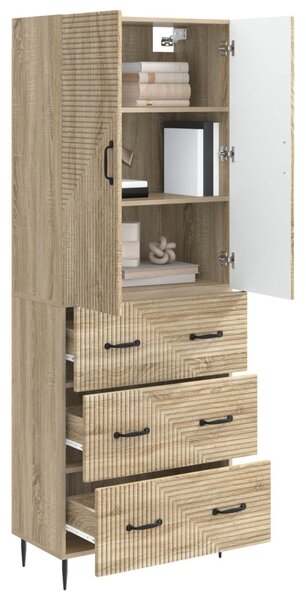 Szekrény szett 2 pcs Sonoma Tölgy 66 x 34,5 x 90 cm Szerelt Fa