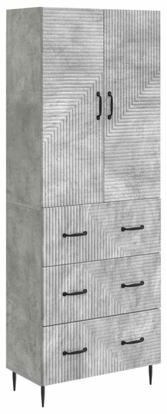 Szekrény szett 2 pcs Betonszürke 66 x 34,5 x 90 cm Szerelt Fa