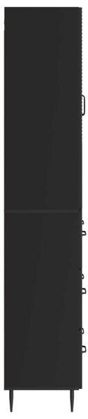 Szekrény szett 2 pcs Fekete 66 x 34,5 x 90 cm Szerelt Fa