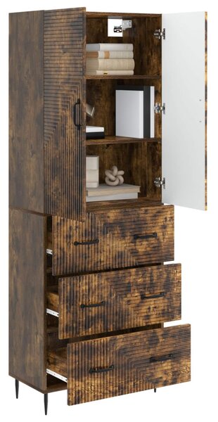 Szekrény szett 2 pcs Füstös Tölgy 66 x 34,5 x 90 cm Szerelt Fa