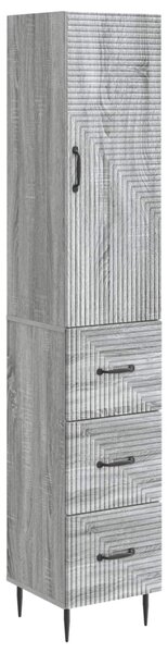 Szekrény szett 2 pcs Szürke Sonoma 33 x 34,5 x 90 cm Szerelt Fa