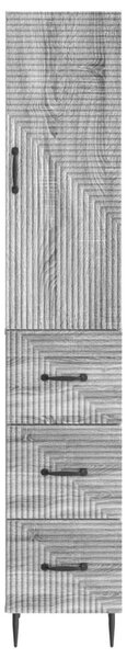Szekrény szett 2 pcs Szürke Sonoma 33 x 34,5 x 90 cm Szerelt Fa
