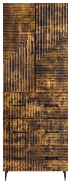 Szekrény szett 2 pcs Füstös Tölgy 66 x 34,5 x 90 cm Szerelt Fa