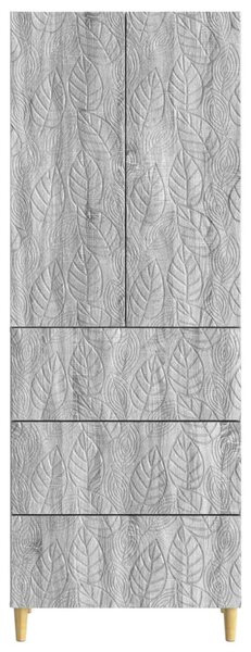 Szekrény szett 2 pcs Szürke Sonoma 66 x 34,5 x 90 cm Szerelt Fa