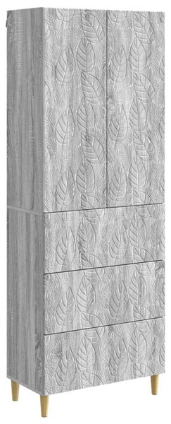 Szekrény szett 2 pcs Szürke Sonoma 66 x 34,5 x 90 cm Szerelt Fa