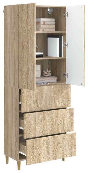 Szekrény szett 2 pcs Sonoma Tölgy 66 x 34,5 x 90 cm Szerelt Fa