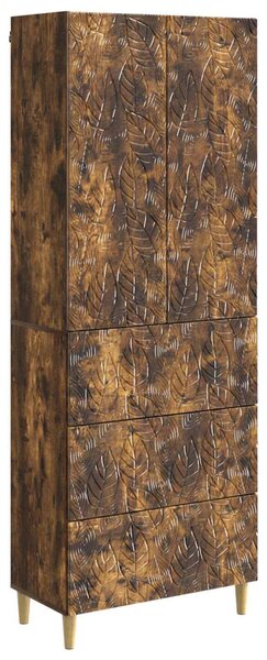 Szekrény szett 2 pcs Füstös Tölgy 66 x 34,5 x 90 cm Szerelt Fa