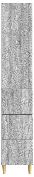 Szekrény szett 2 pcs Szürke Sonoma 33 x 34,5 x 90 cm Szerelt Fa