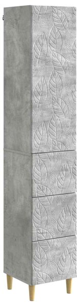 Szekrény szett 2 pcs Betonszürke 33 x 34,5 x 90 cm Szerelt Fa