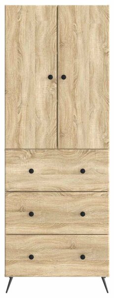Szekrény szett 2 pcs Sonoma Tölgy 66 x 34,5 x 90 cm Szerelt Fa