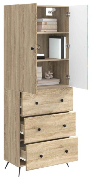 Szekrény szett 2 pcs Sonoma Tölgy 66 x 34,5 x 90 cm Szerelt Fa