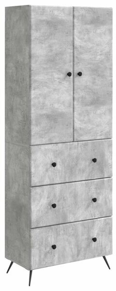 Szekrény szett 2 pcs Betonszürke 66 x 34,5 x 90 cm Szerelt Fa