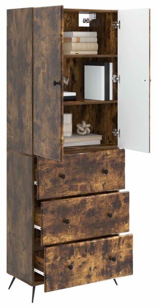 Szekrény szett 2 pcs Füstös Tölgy 66 x 34,5 x 90 cm Szerelt Fa