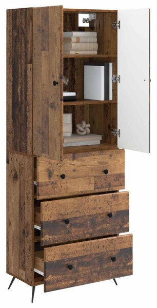 Szekrény szett 2 pcs Antik Fa 66 x 34,5 x 90 cm Szerelt Fa