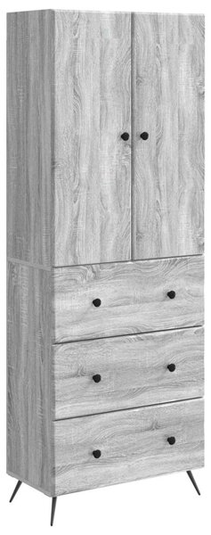 Szekrény szett 2 pcs Szürke Sonoma 66 x 34,5 x 90 cm Szerelt Fa