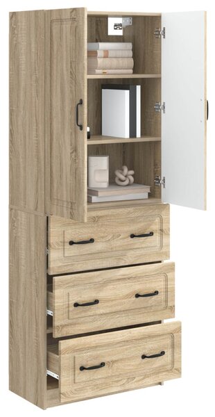 Szekrény szett 2 pcs Sonoma Tölgy 66 x 34,5 x 87 cm Szerelt Fa