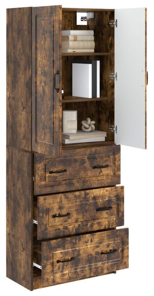 Szekrény szett 2 pcs Füstös Tölgy 66 x 34,5 x 87 cm Szerelt Fa