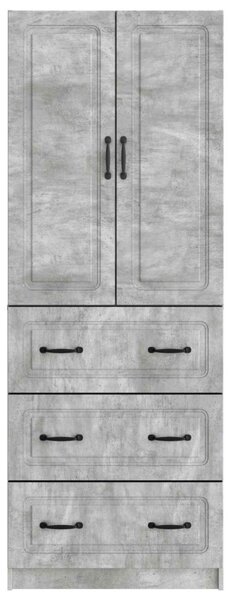 Szekrény szett 2 pcs Betonszürke 66 x 34,5 x 87 cm Szerelt Fa