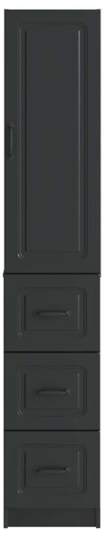 Szekrény szett 2 pcs Fekete 33 x 34,5 x 87 cm Szerelt Fa