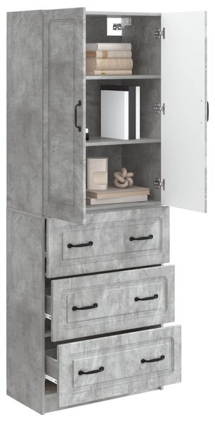Szekrény szett 2 pcs Betonszürke 66 x 34,5 x 87 cm Szerelt Fa
