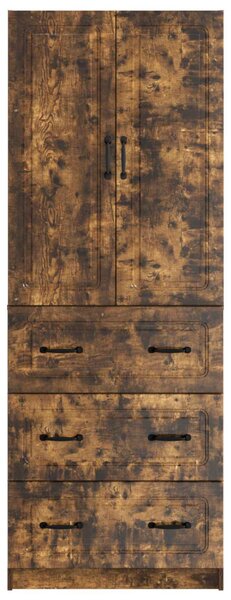 Szekrény szett 2 pcs Füstös Tölgy 66 x 34,5 x 87 cm Szerelt Fa
