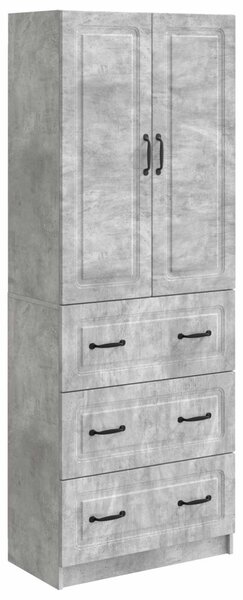 Szekrény szett 2 pcs Betonszürke 66 x 34,5 x 87 cm Szerelt Fa