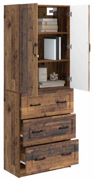 Szekrény szett 2 pcs Antik Fa 66 x 34,5 x 87 cm Szerelt Fa