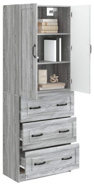 Szekrény szett 2 pcs Szürke Sonoma 66 x 34,5 x 87 cm Szerelt Fa