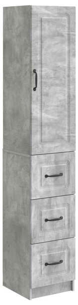 Szekrény szett 2 pcs Betonszürke 33 x 34,5 x 87 cm Szerelt Fa