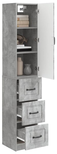 Szekrény szett 2 pcs Betonszürke 33 x 34,5 x 87 cm Szerelt Fa