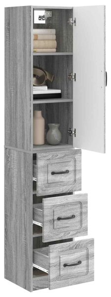 Szekrény szett 2 pcs Szürke Sonoma 33 x 34,5 x 87 cm Szerelt Fa