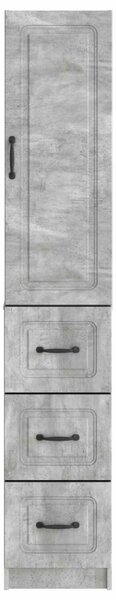 Szekrény szett 2 pcs Betonszürke 33 x 34,5 x 87 cm Szerelt Fa