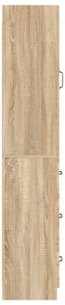 Szekrény szett 2 pcs Sonoma Tölgy 33 x 34,5 x 87 cm Szerelt Fa