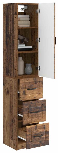 Szekrény szett 2 pcs Antik Fa 33 x 34,5 x 87 cm Szerelt Fa