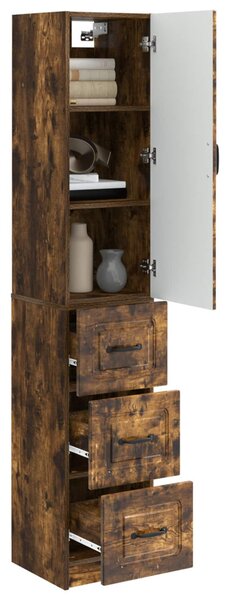 Szekrény szett 2 pcs Füstös Tölgy 33 x 34,5 x 87 cm Szerelt Fa