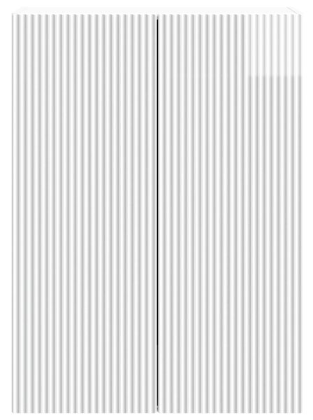 Fali szekrény Magasfényű Fehér 66 x 34,5 x 90 cm Szerelt Fa
