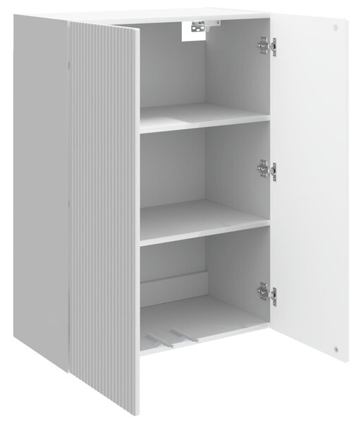Fali szekrény Magasfényű Fehér 66 x 34,5 x 90 cm Szerelt Fa