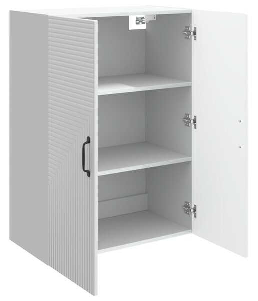 Fali szekrény Magasfényű Fehér 66 x 34,5 x 90 cm Szerelt Fa
