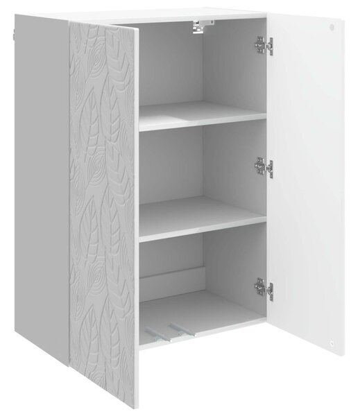 Fali szekrény Magasfényű Fehér 66 x 34,5 x 90 cm Szerelt Fa