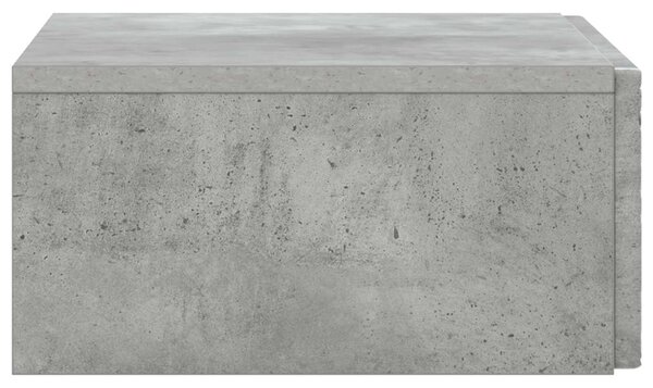 Fali oldaltábla Betonszürke 59 x 34,5 x 17 cm Szerelt Fa