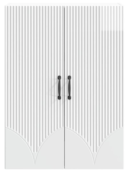 Fali szekrény Magasfényű Fehér 66 x 34,5 x 90 cm Szerelt Fa