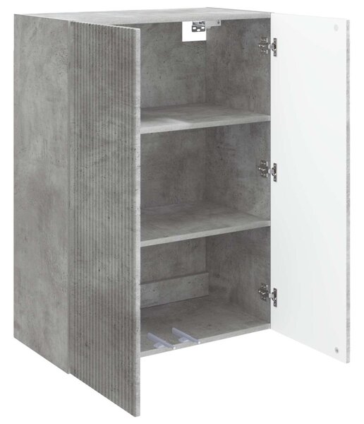 Fali szekrény Betonszürke 66 x 34,5 x 90 cm Szerelt Fa