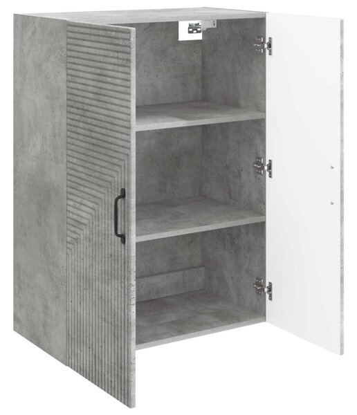 Fali szekrény Betonszürke 66 x 34,5 x 90 cm Szerelt Fa