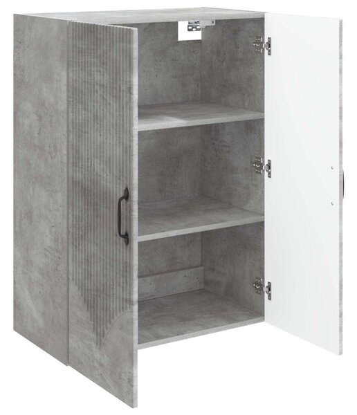 Fali szekrény Betonszürke 66 x 34,5 x 90 cm Szerelt Fa
