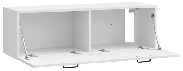 Fali TV szekrény Fehér 98 x 31 x 30 cm Szerelt Fa