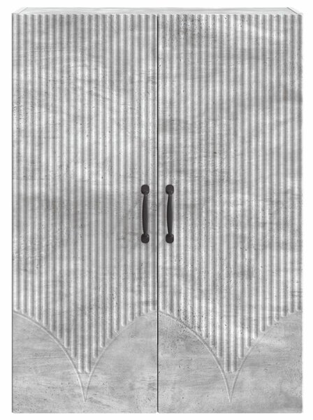 Fali szekrény Betonszürke 66 x 34,5 x 90 cm Szerelt Fa